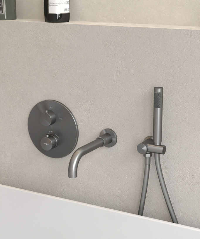 Mitigeur thermostatique de baignoire à encastrer - Corbeau
