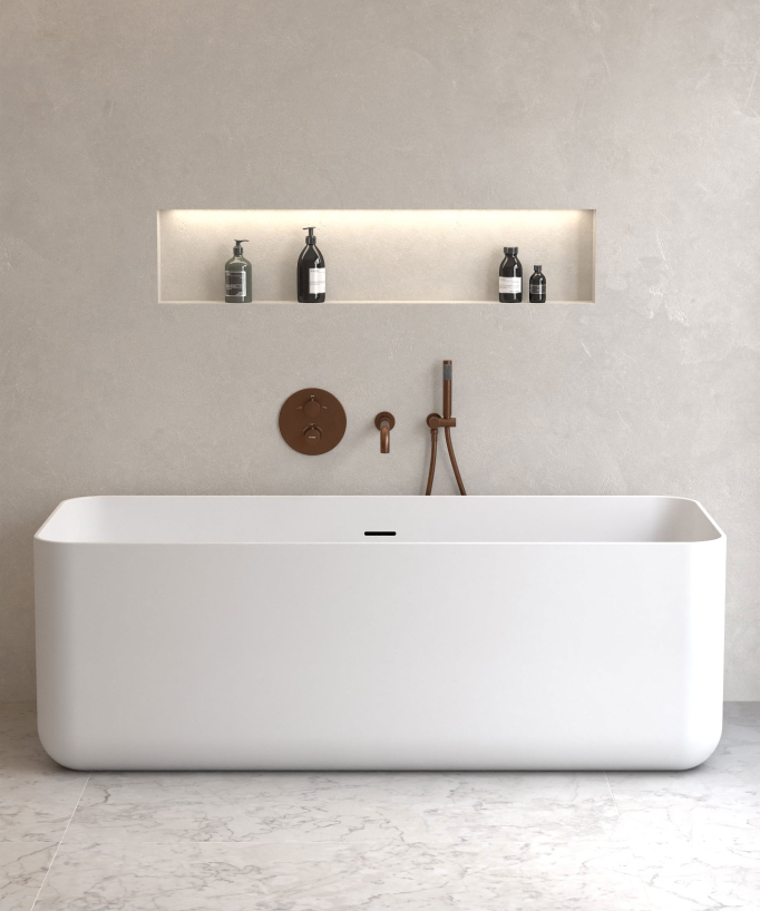 Mitigeur thermostatique de baignoire à encastrer - Corbeau