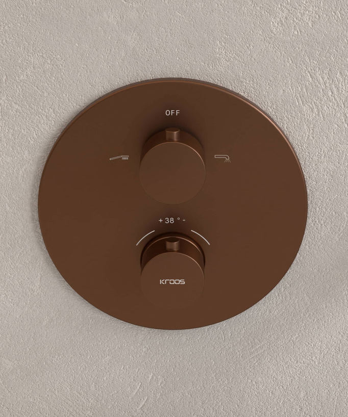Mitigeur thermostatique de baignoire à encastrer - Corbeau