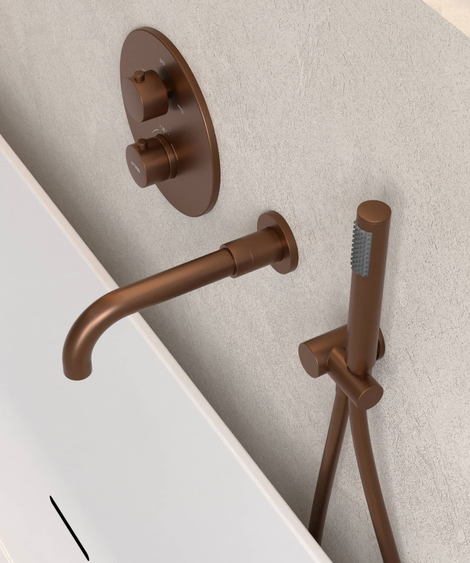 Mitigeur thermostatique de baignoire à encastrer - Corbeau