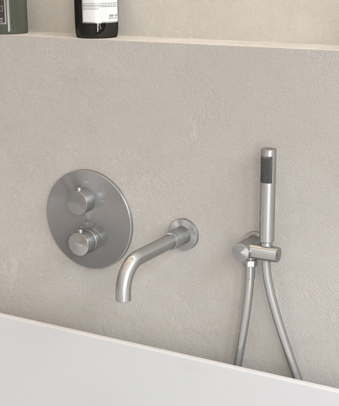 Mitigeur thermostatique de baignoire à encastrer - Corbeau