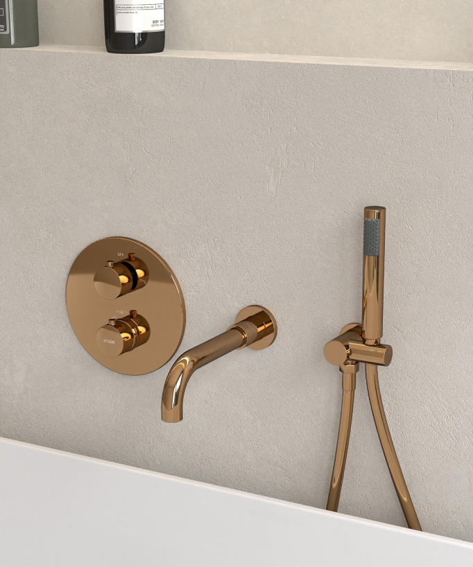 Mitigeur thermostatique de baignoire à encastrer - Corbeau
