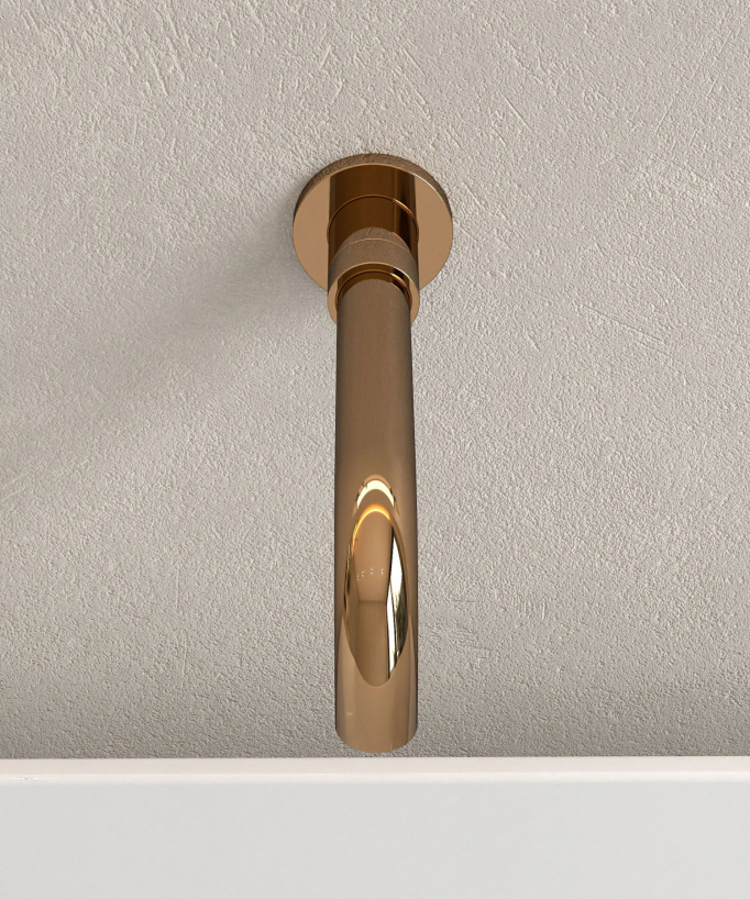 Mitigeur thermostatique de baignoire à encastrer Or rose - Corbeau