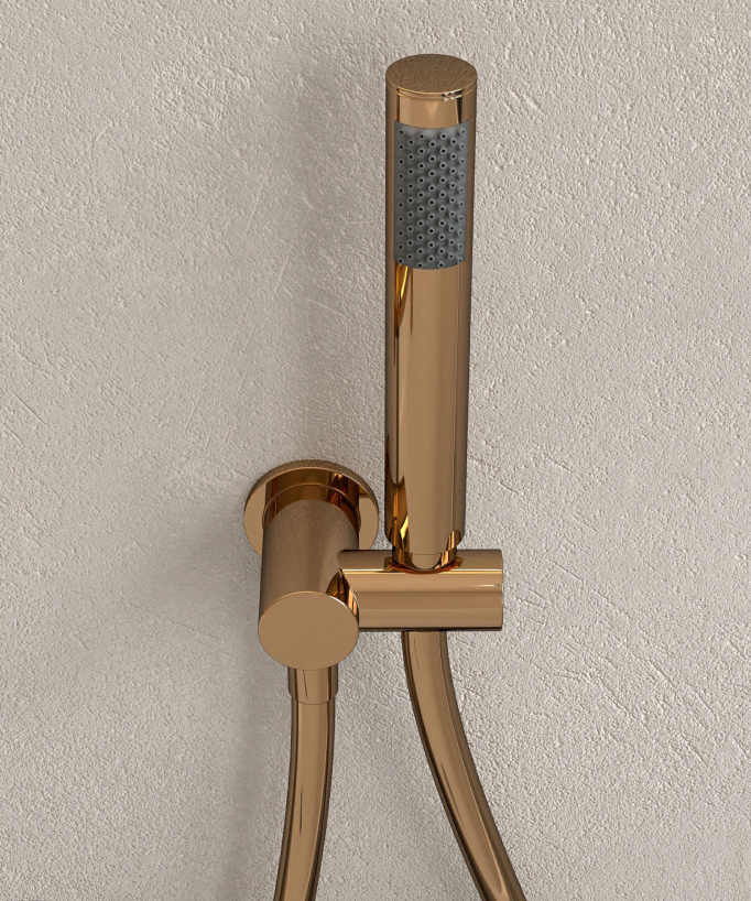 Mitigeur thermostatique de baignoire à encastrer Or rose - Corbeau