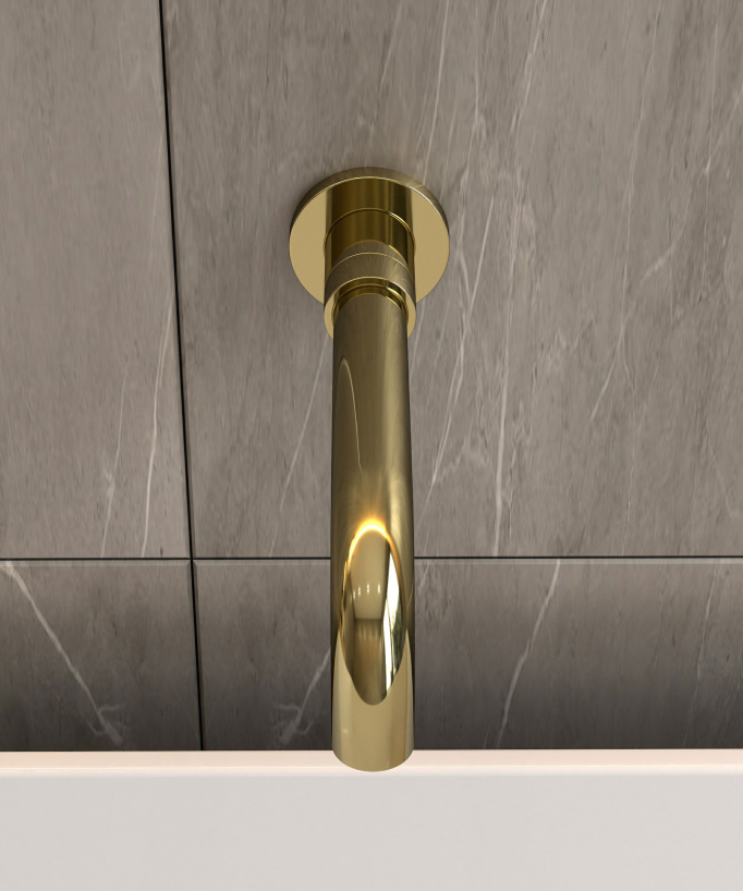 Mitigeur thermostatique de baignoire à encastrer Doré - Corbeau