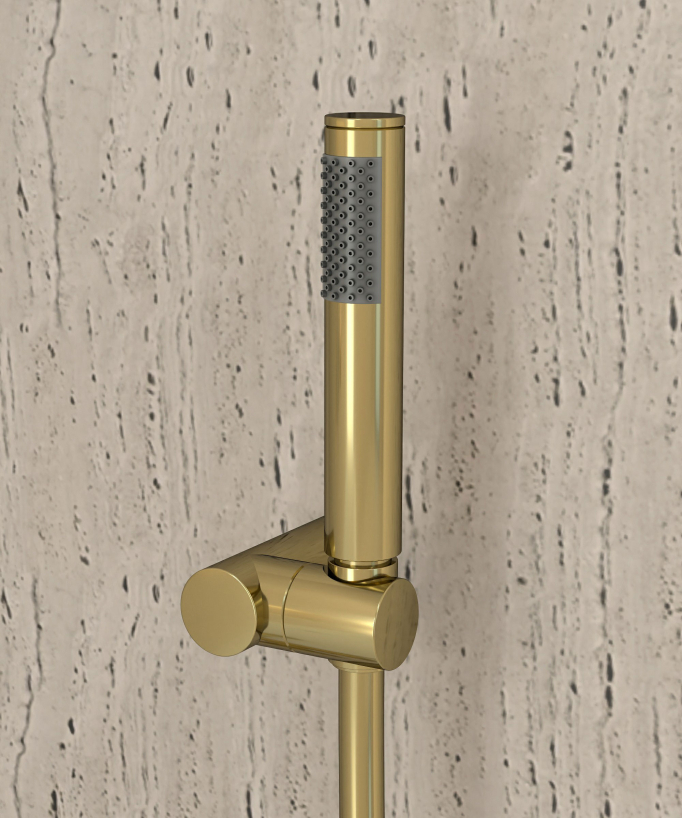 Mitigeur thermostatique de baignoire mural Doré - Corbeau