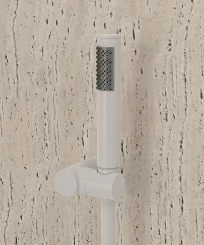 Mitigeur thermostatique de baignoire mural Blanc - Corbeau