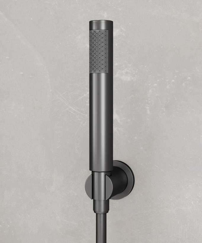 Mitigeur de douche mural Gun métal Nunki