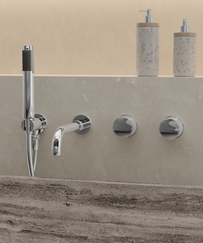 Mitigeur de baignoire encastré Chromé - Leros