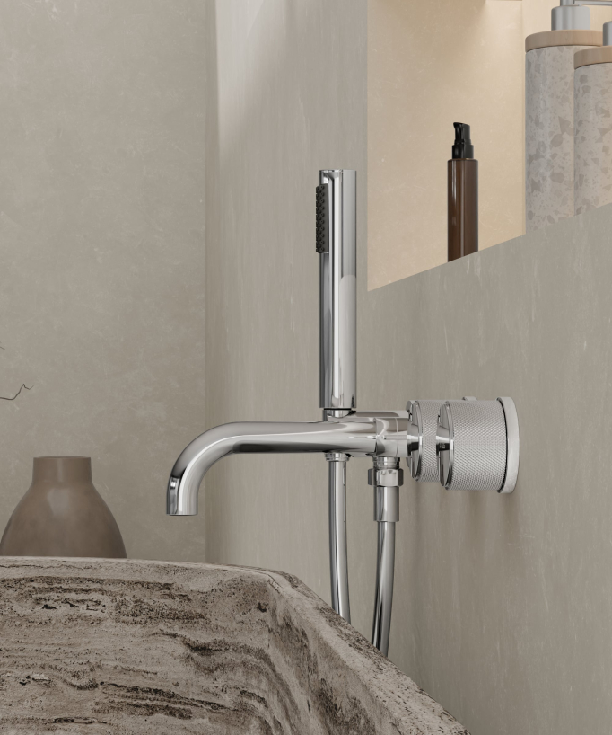Mitigeur de baignoire encastré Chromé - Leros