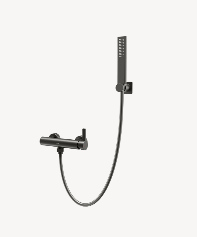 Mitigeur de douche mural Gun métal  - Fiumina