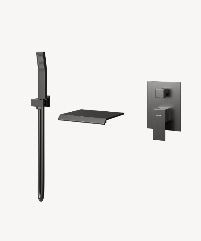 Robinet mitigeur cascade bain-douche à encastrer - Sirius