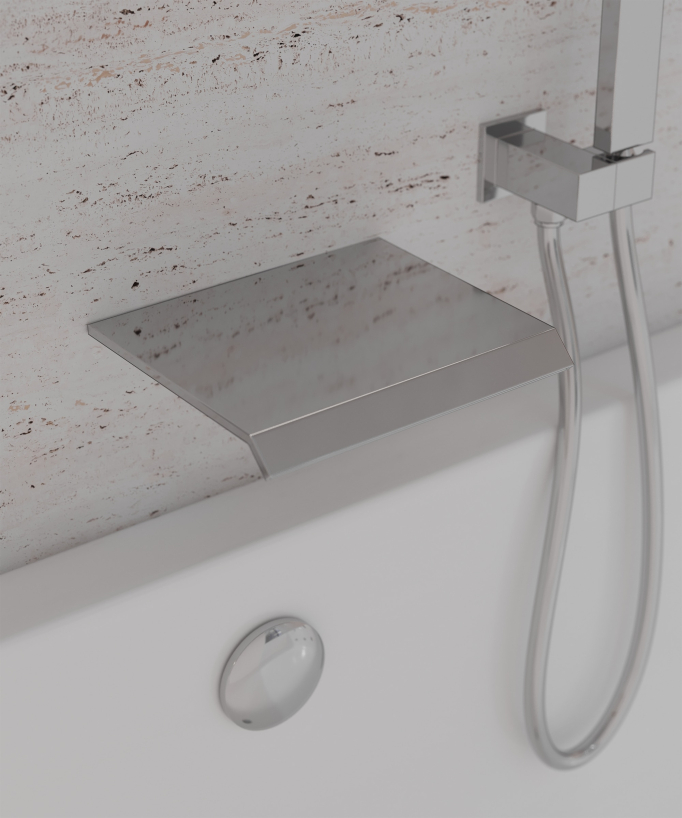 Robinet mitigeur cascade bain-douche à encastrer Chromé - Sirius