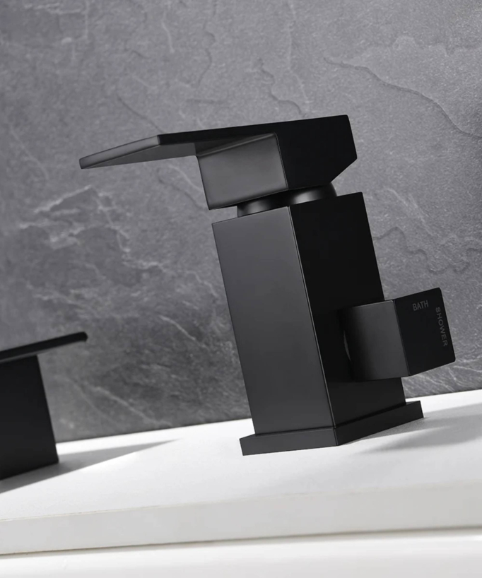 Mitigeur de bain cascade sur plage 3 trous Noir - Sirius