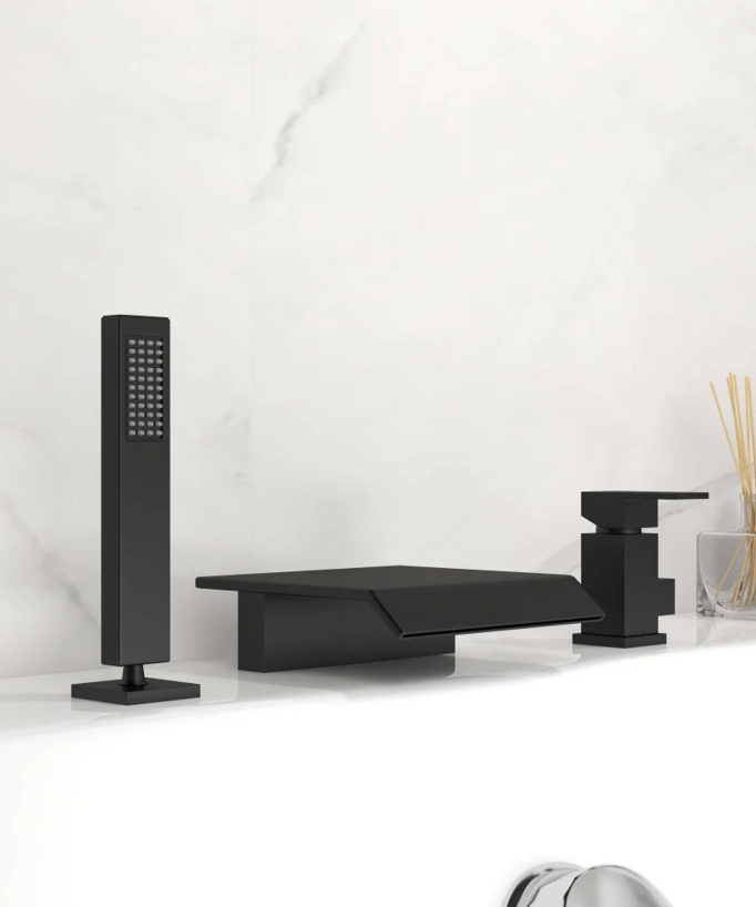Mitigeur de bain cascade sur plage 3 trous Noir - Sirius