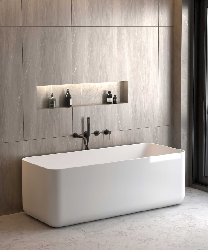 Mitigeur de baignoire à encastrer 4 trous Noir - Corbeau