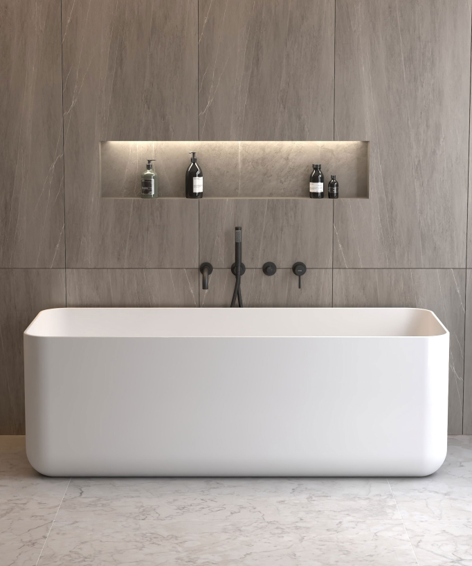 Mitigeur de baignoire à encastrer 4 trous Noir - Corbeau