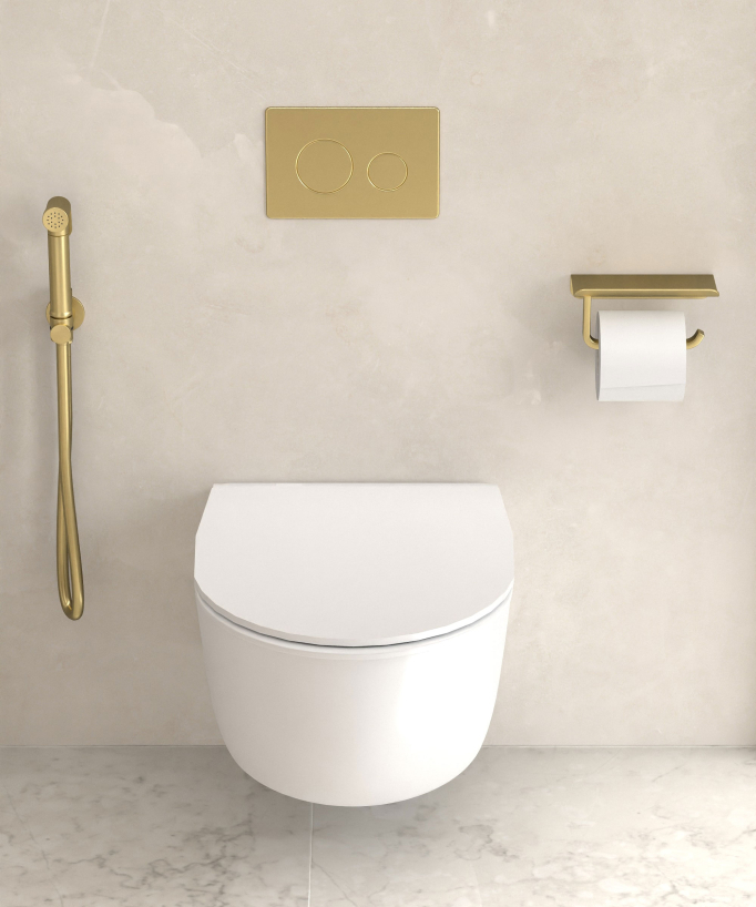 Kit douchette WC mural rond