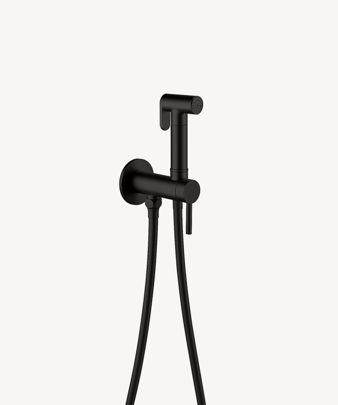 Mitigeur Douchette wc rond encastré Noir - Corbeau