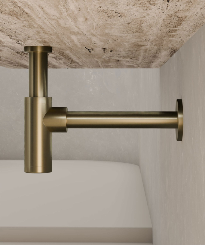 Siphon de lavabo - Doré brossé