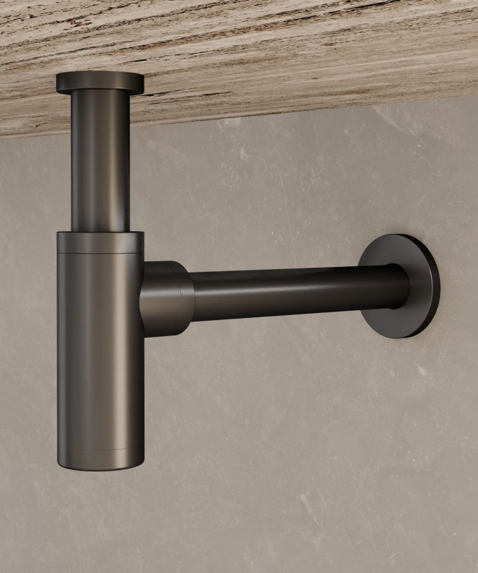 Siphon de lavabo - Gun métal