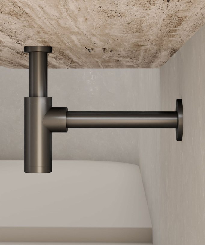 Siphon de lavabo - Gun métal