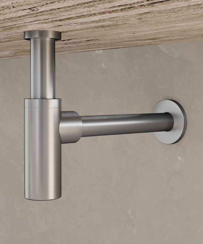 Siphon de lavabo - Nickel brossé
