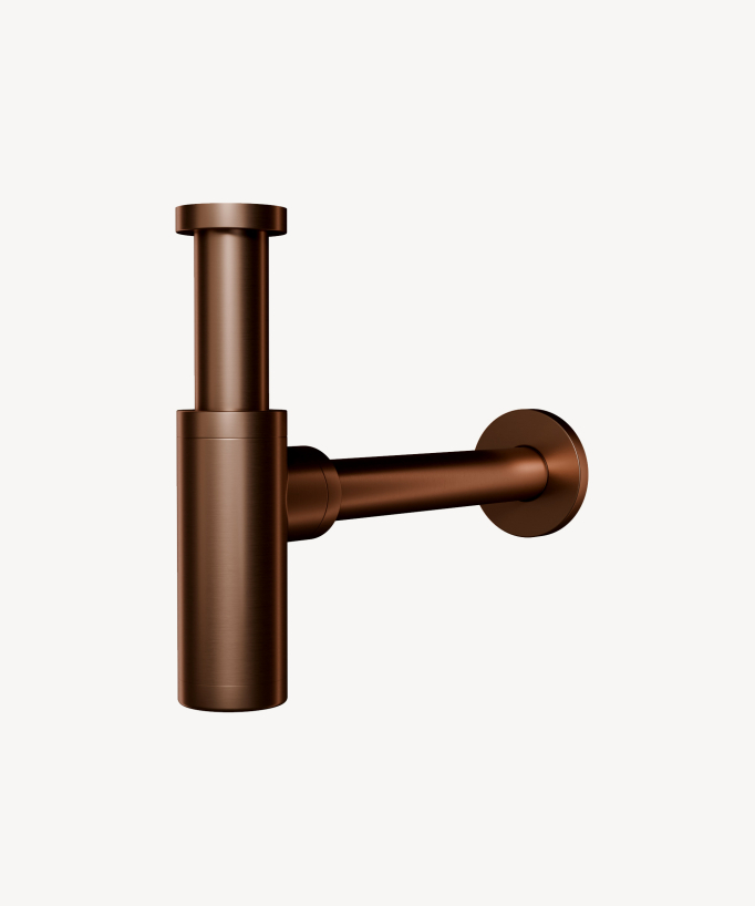 Siphon de lavabo - Or rose brossé