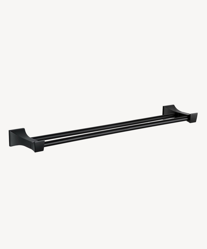 Double porte serviettes Noir - Chloe