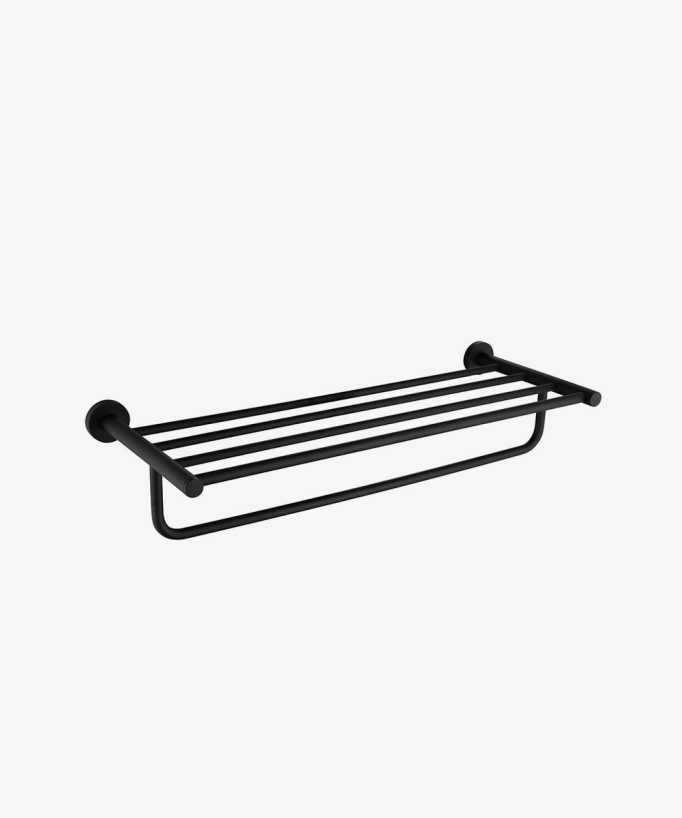 Rack porte serviettes mural Noir- Corbeau