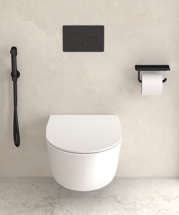 Dérouleur papier toilette mural Noir - Corbeau
