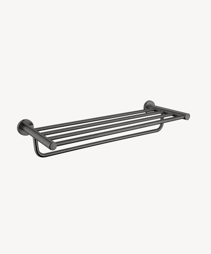 Rack porte serviettes mural Gun métal - Corbeau
