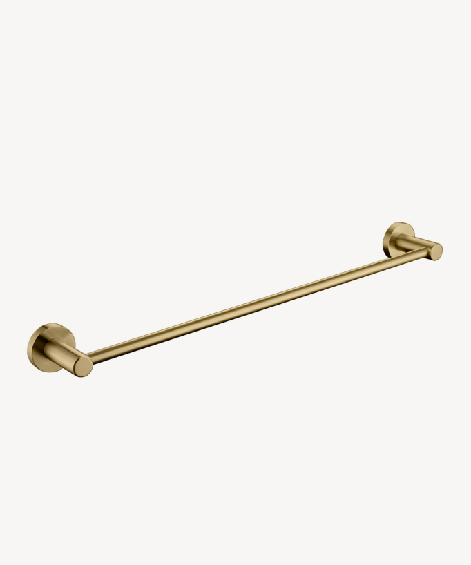 Porte-serviettes simple Doré brossé - Corbeau