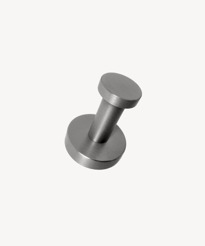 Patère crochet simple Nickel brossé - Corbeau