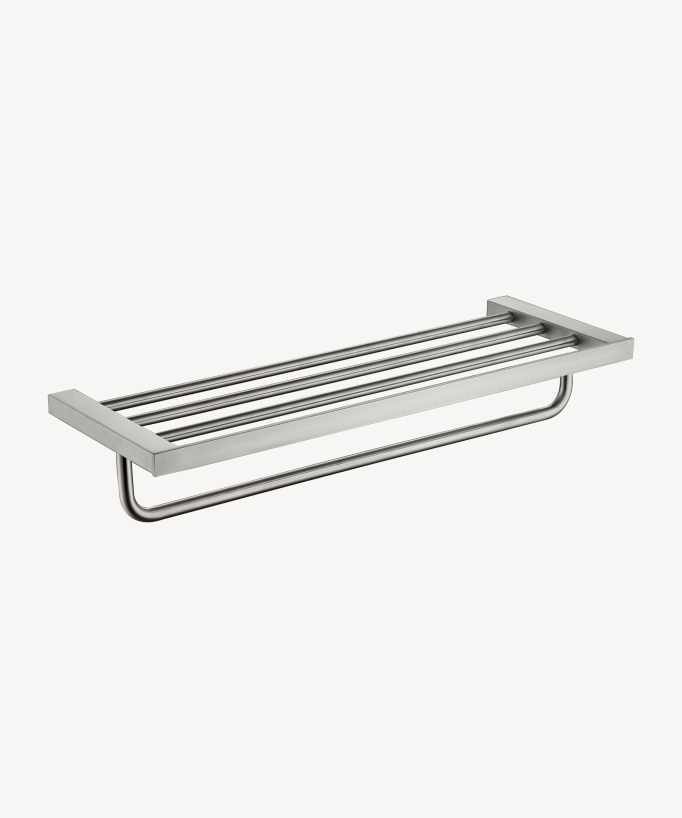 Rack porte serviettes mural Nickel brossé - Sirius