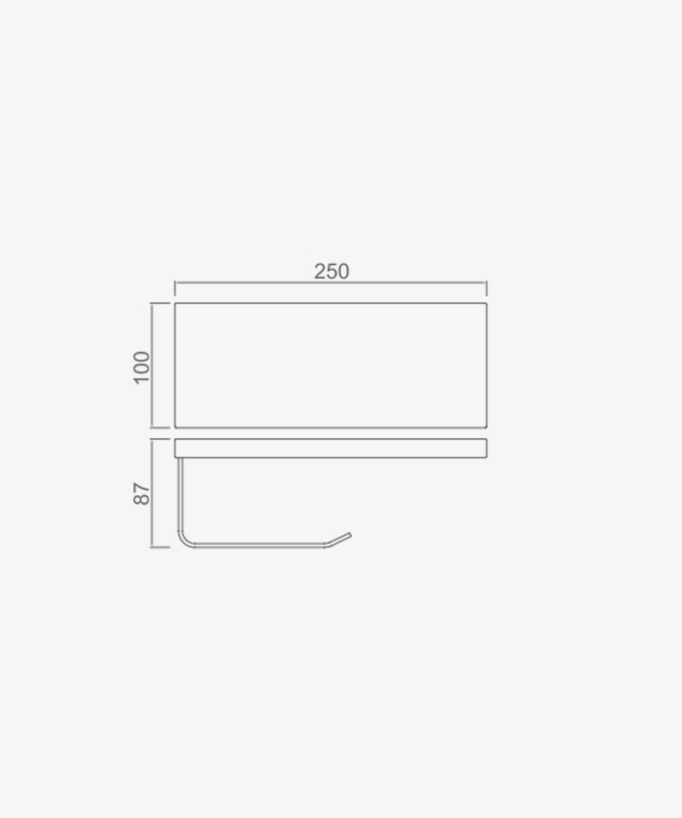 Porte papier toilette avec support téléphone Nickel brossé - Sirius