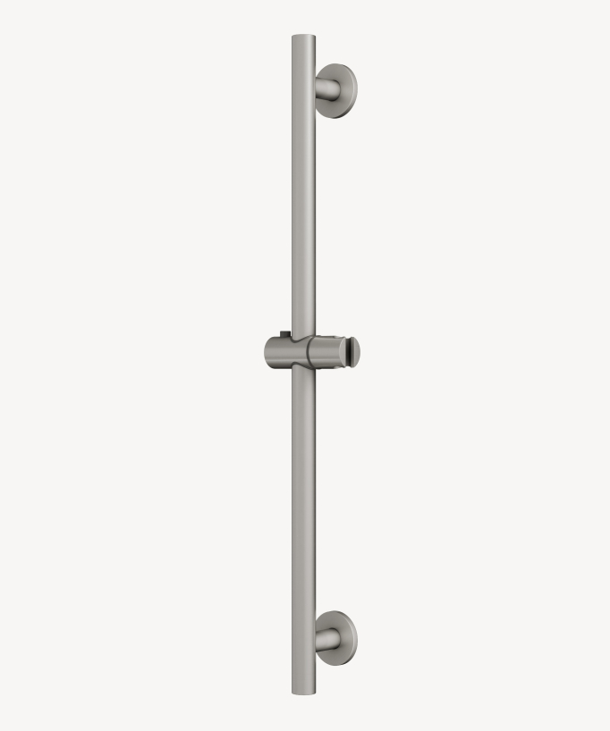 Barre de douche ronde Nickel brossé - Corbeau