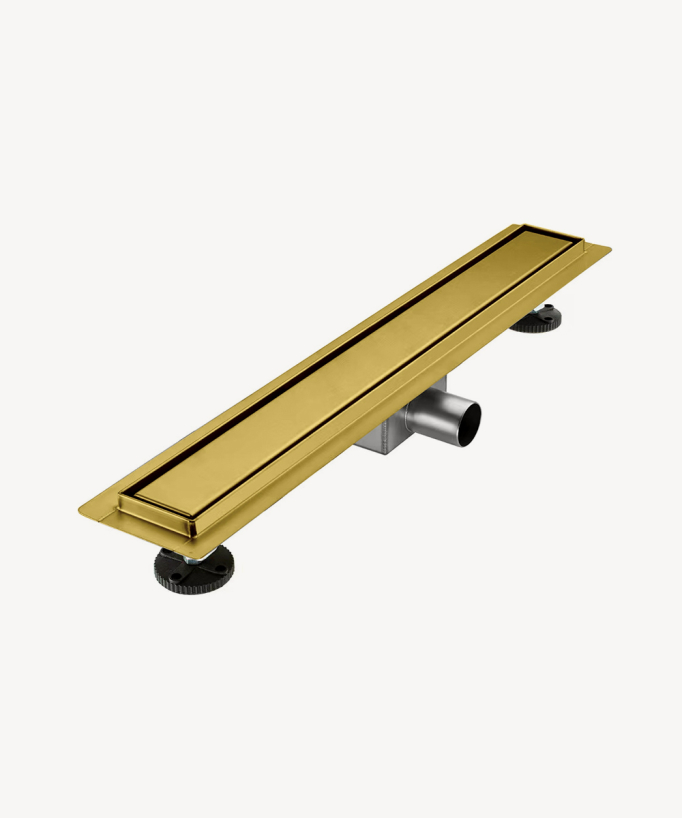 Caniveau de douche en inox Doré brossé - 1100 mm