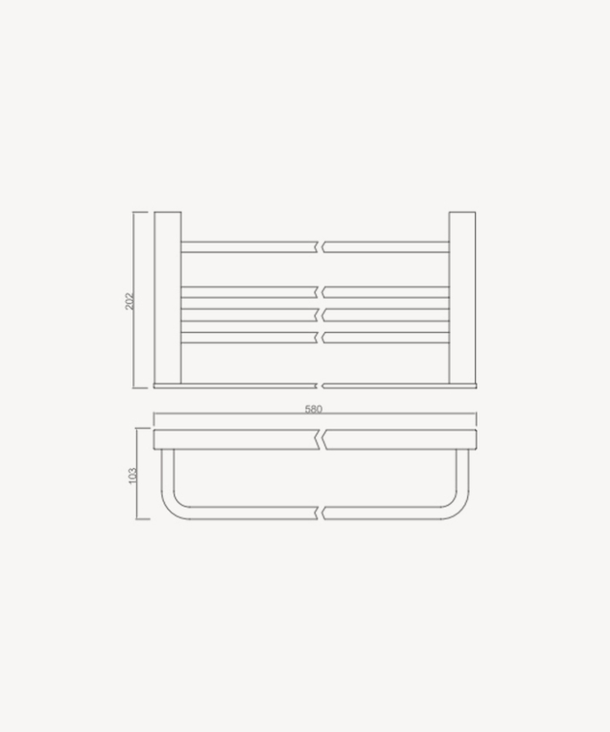 Rack porte serviettes mural Noir - Sirius