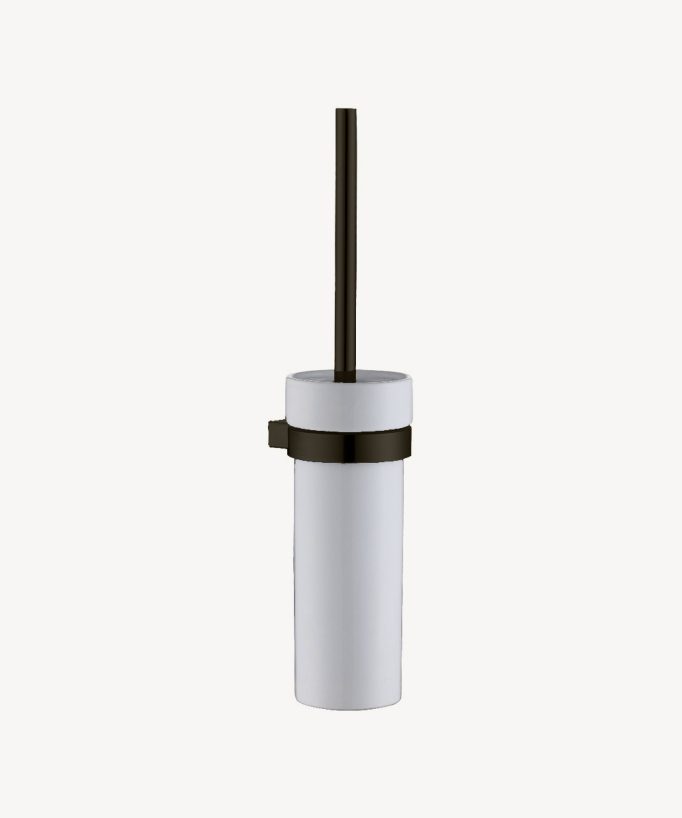 Porte-balai WC mural en inox Noir - Sirius