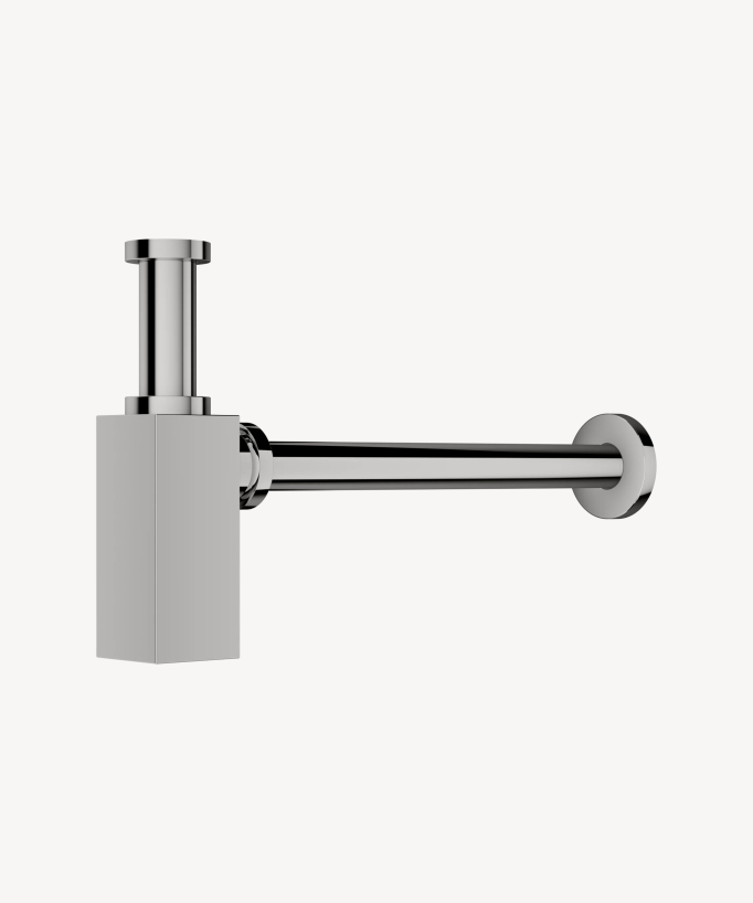 Siphon de lavabo carré - Chromé