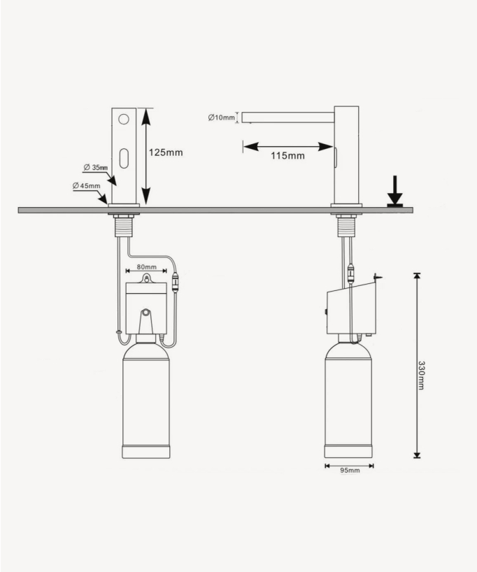 Distributeur de savon automatique Chromé - Corbeau