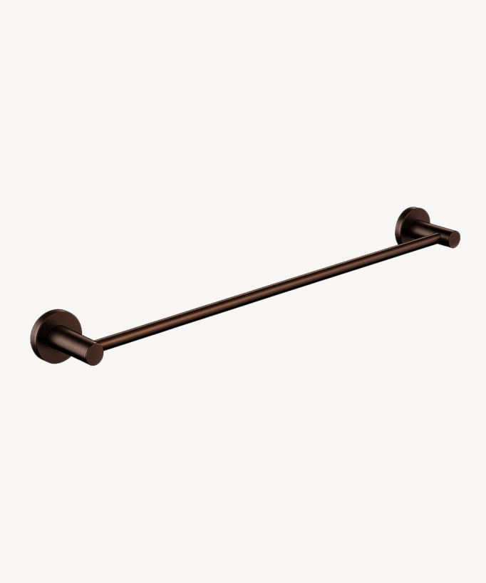 Porte serviettes simple Moka brossé - Corbeau