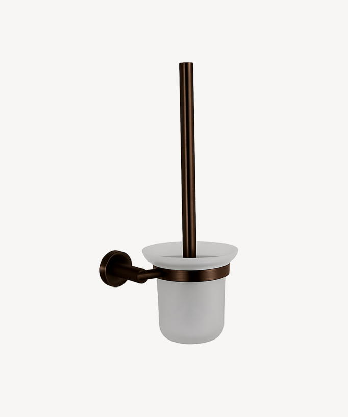 Porte-balai WC Moka brossé - Corbeau