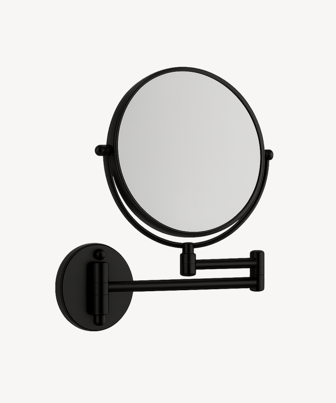 Miroir grossissant double face mural - Noir