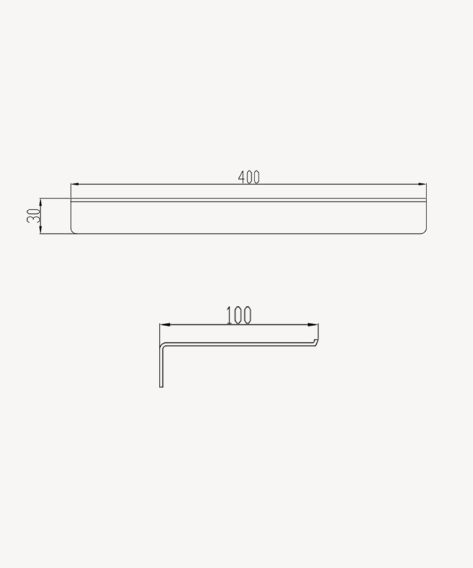 Etagère murale inox en 40 cm - Doré brossé