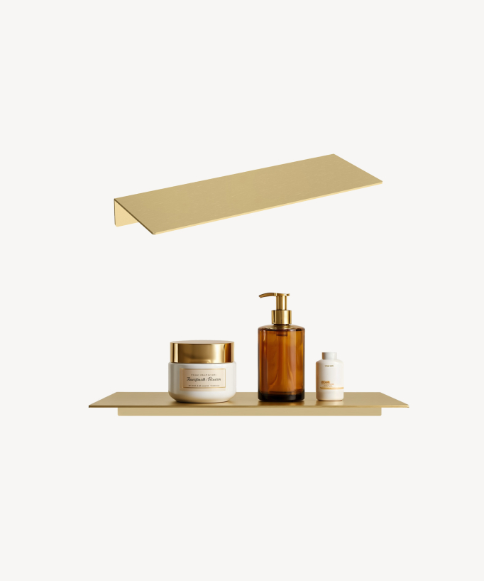 Etagère murale inox en 40 cm - Doré brossé