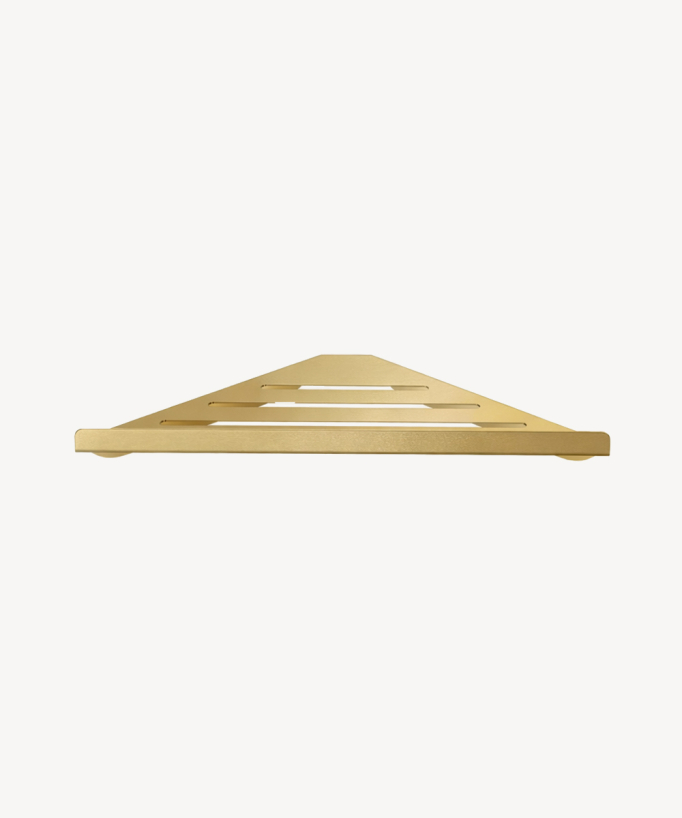 Etagère d'angle inox - Doré brossé