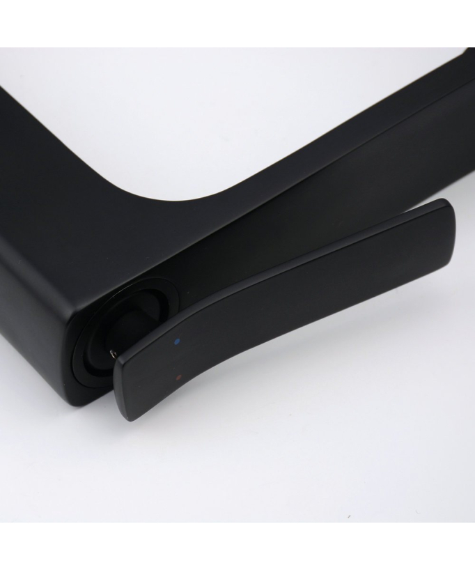 Robinet pour Vasque Noir Mate Mono Trou style épuré