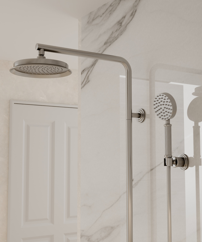 Colonne de douche thermostatique Nickel brossé - Hera